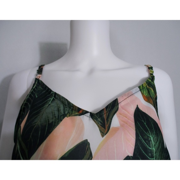 ZAFUL Tropical Leaf Print Cami Mini Dress Size M - Picture 10 of 16